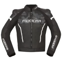 Modeka Valyant Lederjacke, Schwarz-weiß