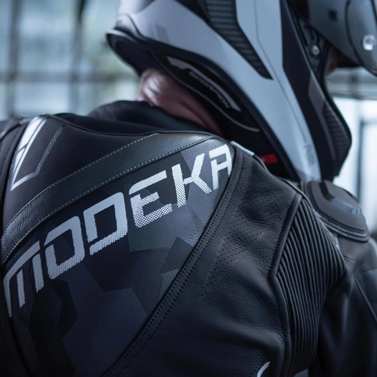 Modeka Valyant Lederjacke, Schwarz-weiß – Bild 3