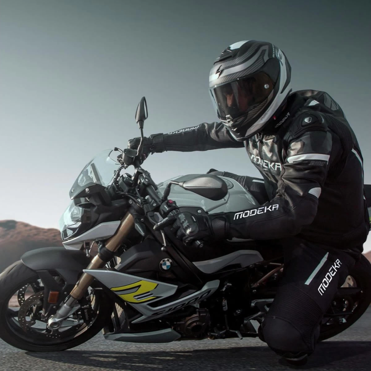 Modeka Valyant Lederjacke, Schwarz-weiß – Bild 6