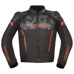 Modeka Valyant Lederjacke, Schwarz-rot