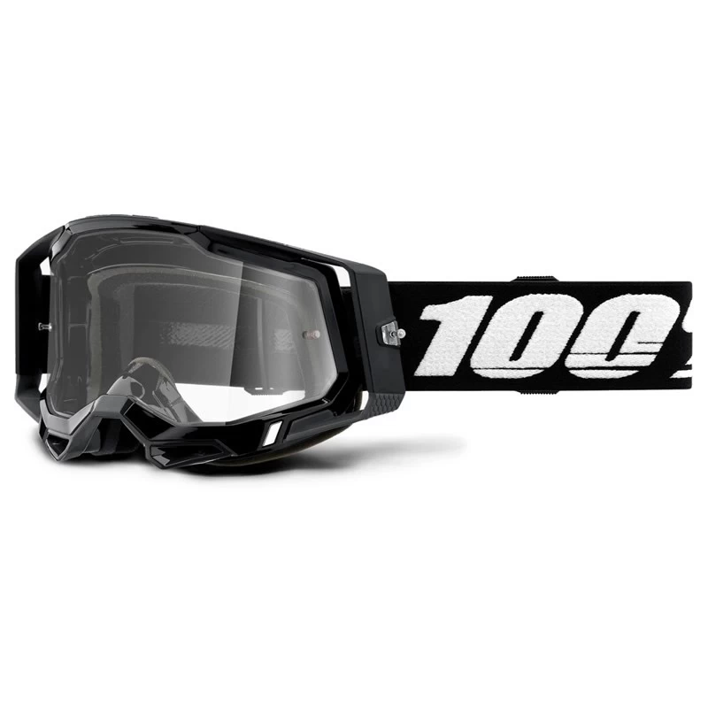 100% Racecraft 2 Crossbrille, Schwarz-weiß, Silber-verspiegelt – Bild 2