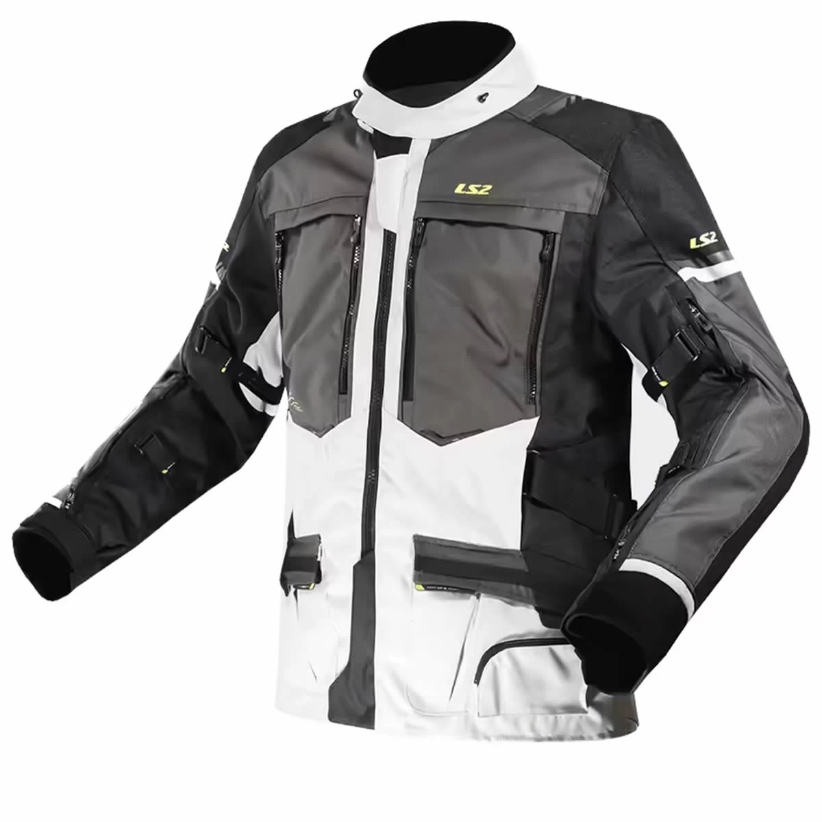 LS2 Norway Textiljacke, Schwarz-grau-gelb