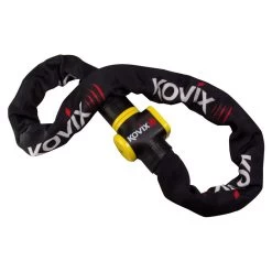 Kovix Alarmkettenschloss KCL10 - 150cm Schutzklasse 9, Schwarz-weiß-rot