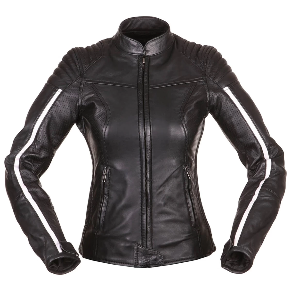 Modeka Alva Lady Lederjacke, Schwarz-weiß