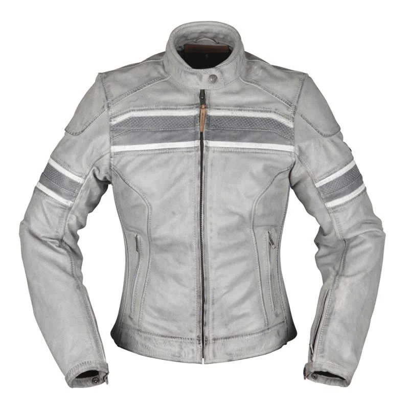 Modeka Iona Lady Lederjacke, Hellgrau