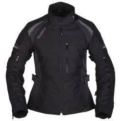 Modeka Damen Textiljacke Amberly Lady, Schwarz-dunkelgrau
