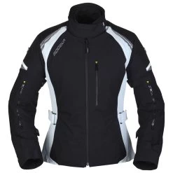 Modeka Damen Textiljacke Amberly Lady, Schwarz-hellgrau