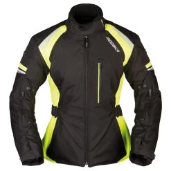 Modeka Damen Textiljacke Violetta Lady, Schwarz-fluogelb