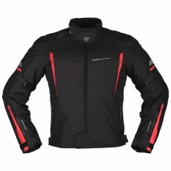 Modeka Herren Textiljacke Aenergy, Schwarz-rot