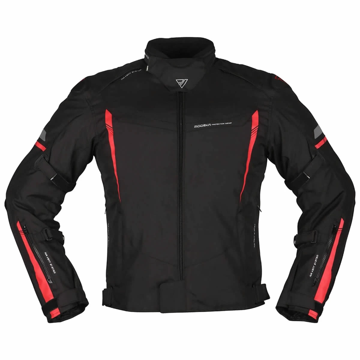 Modeka Herren Textiljacke Aenergy, Schwarz-rot
