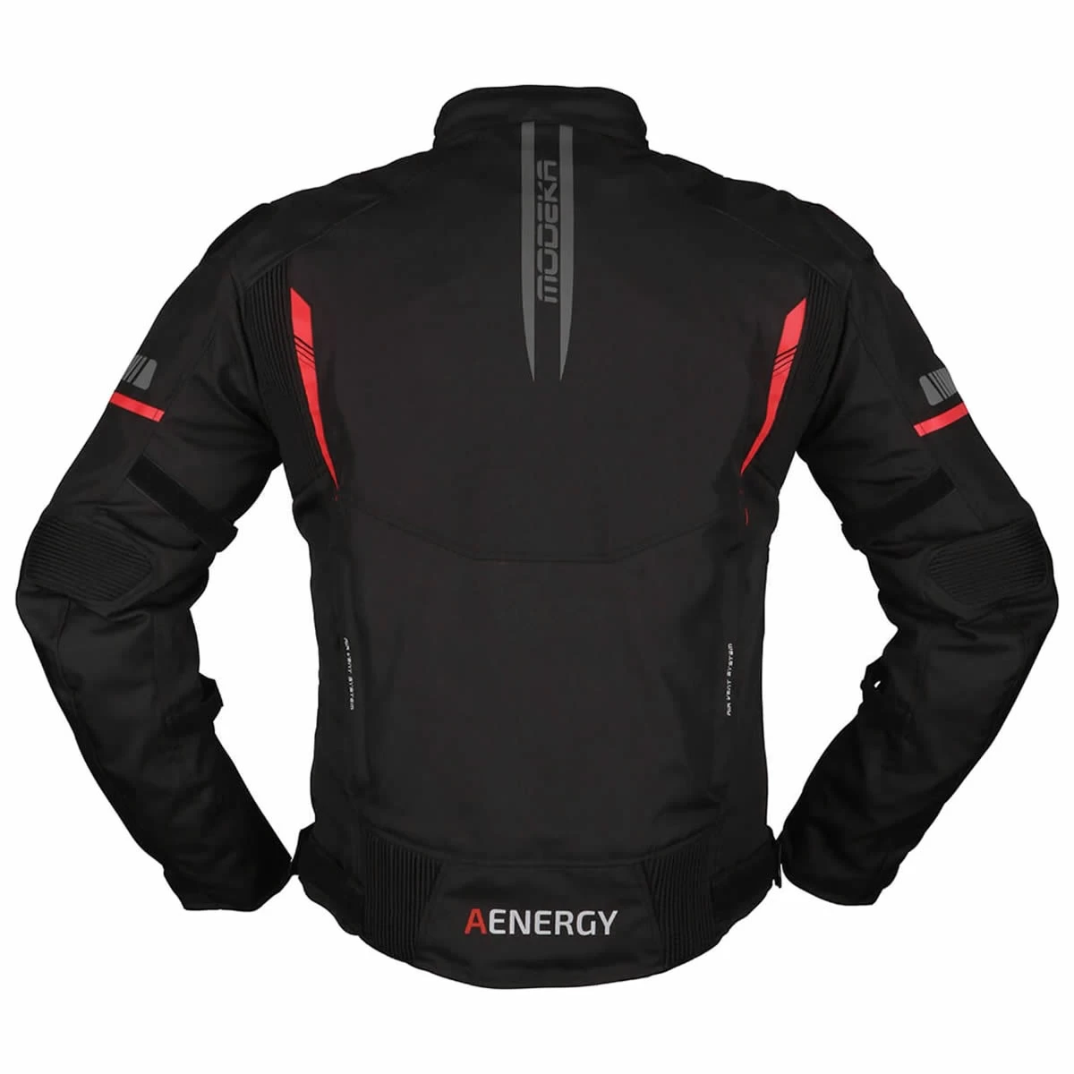 Modeka Herren Textiljacke Aenergy, Schwarz-rot â Bild 2