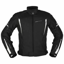 Modeka Herren Textiljacke Aenergy, Schwarz-weiß