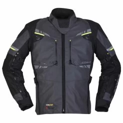 Modeka Herren Textiljacke Taran Flash, Schwarz-fluogelb