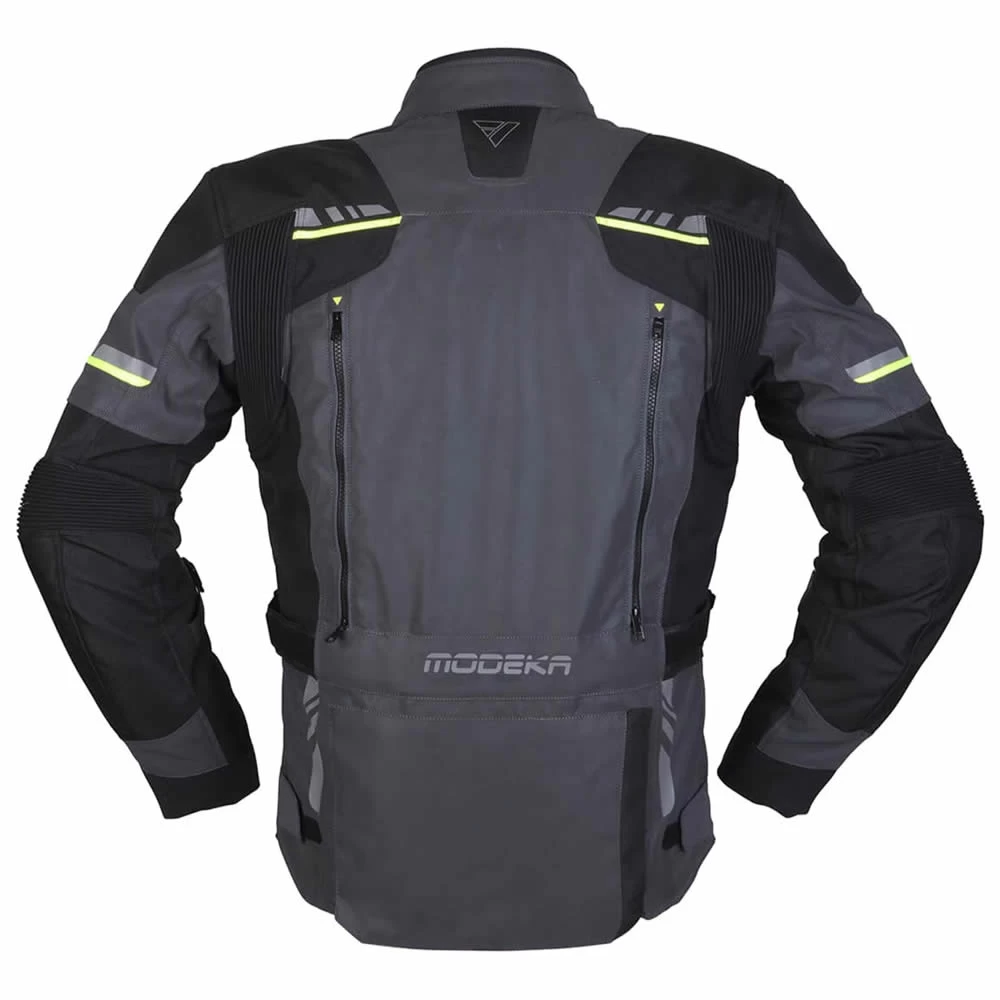Modeka Herren Textiljacke Taran Flash, Schwarz-fluogelb â Bild 2