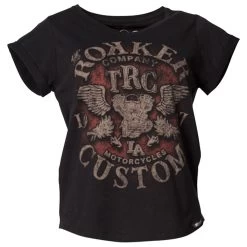 ROKKER Damen T-Shirt Custom Lady, Schwarz