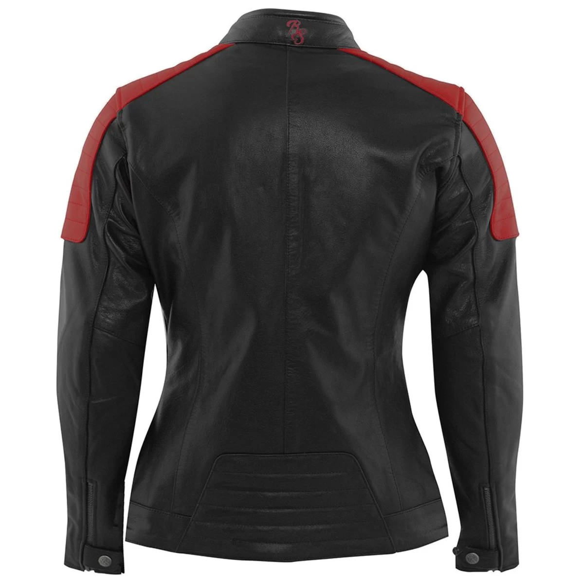 Rusty Stitches Damen Lederjacke Alice, Schwarz-weiß-rot – Bild 2