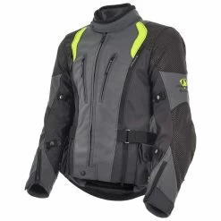Stadler Superior Active GTX Damen Jacke, Grau-anthrazit-fluogelb
